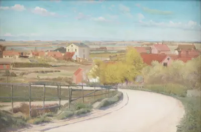 Widok z drogi w pobliżu Næstved, Zelandia, Laurits Andersen Ring