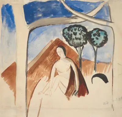 Woman and Mountain (c1977) av André Derain