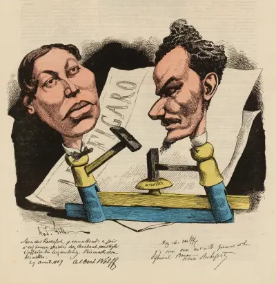 Albert Wolff et Henri Rochefort von André Gill