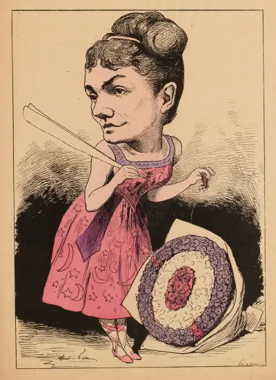Céline Chaumont, La Cigale (Variétés), par Gill av André Gill