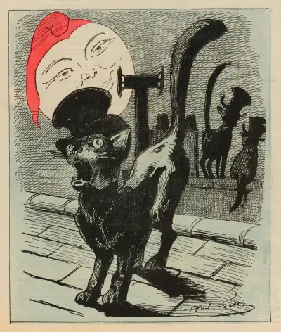 La Lune Rousse Mi-Août, par Gill von André Gill