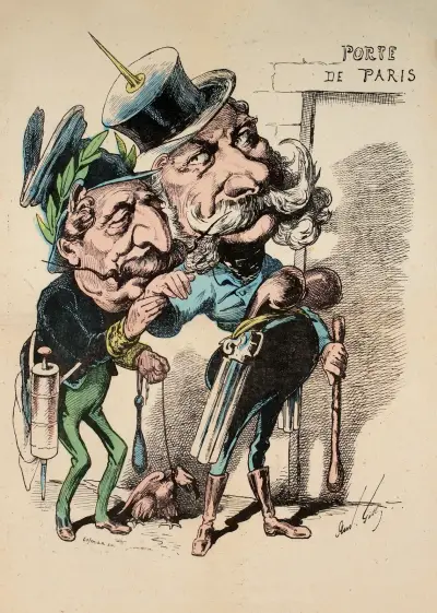 Les deux compères, par Gill. Bertrand. Robert-Macaire av André Gill