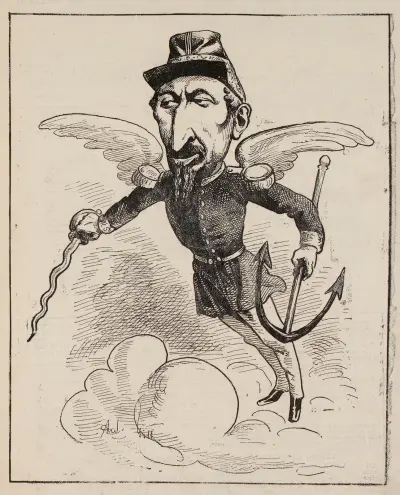 Les hommes du jour Le général de Polhès (Armée de la Loire), André Gill