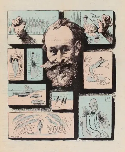 Les triomphateurs du Salon, par Gill av André Gill