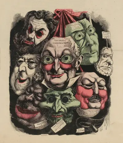 Masques à louer ou non von André Gill