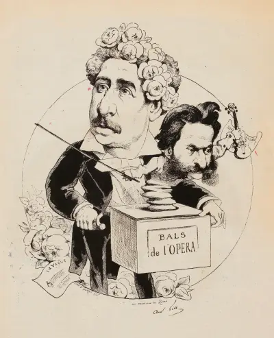 Olivier Métra Johann Strauss av André Gill