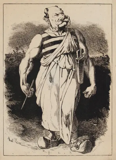 Qui demande un boucher av André Gill