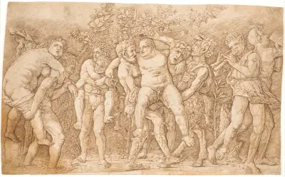 Bakkanal med Silén av Andrea Mantegna