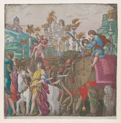 Elefanter av Andrea Mantegna