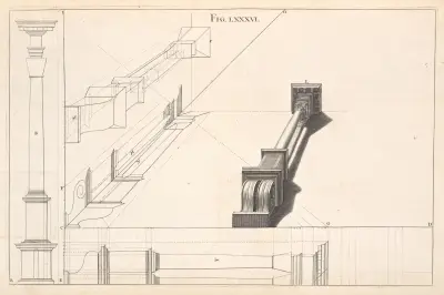 Eine Säule in Horizontalperspektive von Andrea Pozzo