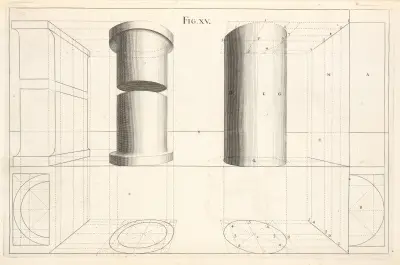 Eine Säule in Perspektive von Andrea Pozzo
