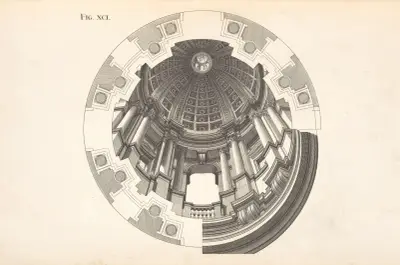 The cupola of the ninetieth figure, with its lights and shades av Andrea Pozzo