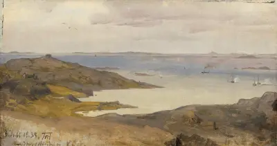 Motif from Bohuslän, Sweden av Andreas Achenbach