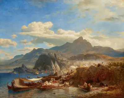 Scilla an der Kalabrischen Küste av Andreas Achenbach