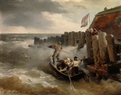Seascape av Andreas Achenbach
