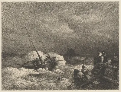 Seaside Landscape av Andreas Achenbach