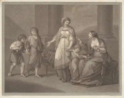 Cornelia, Mother Of The Gracchi av Angelica Kauffmann