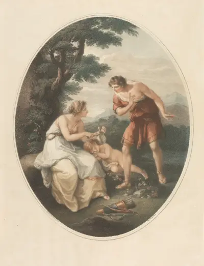 Amor och Cephisa av Angelica Kauffmann