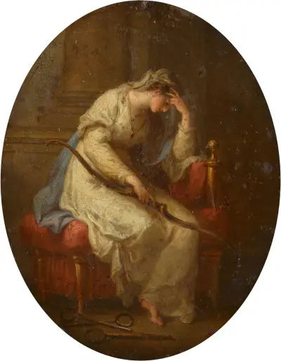 Penelope weint über den Bogen des Odysseus von Angelica Kauffmann