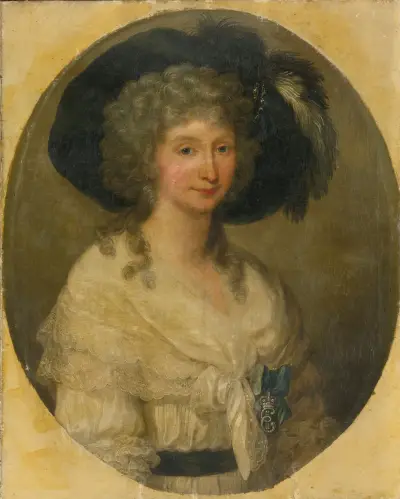 Porträtt av Baronessan von Bauer av Angelica Kauffmann
