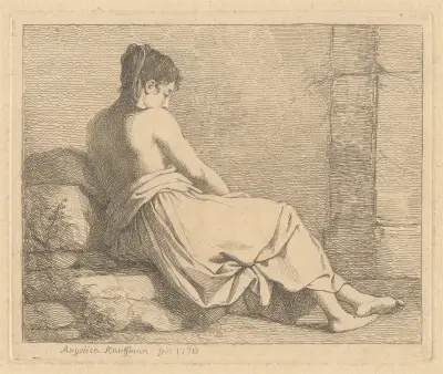 Sitzende Frau, Le Blanc 20 von Angelica Kauffmann