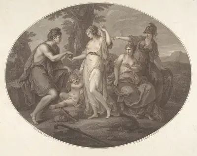The Judgement Of Paris av Angelica Kauffmann