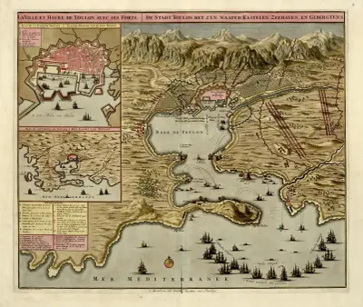 Die Stadt und der Hafen von Toulon mit ihren Festungen von Anna Beek