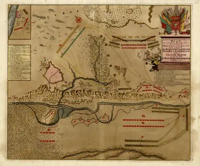 Plan de la fameuse bataille donnee aux environs de Poltawa en Urcaine av Anna Beek