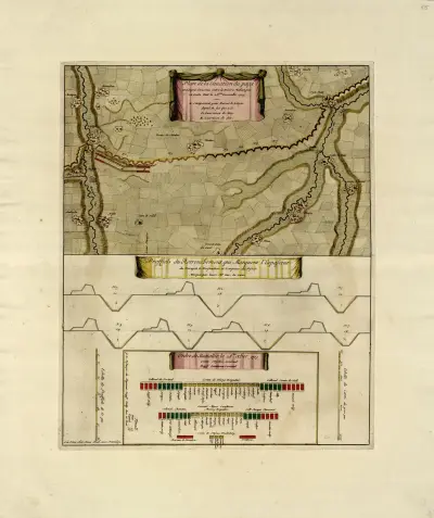 Plan de la situation du payx et ligne ennemis entre la riviere Mahangne, Anna Beek