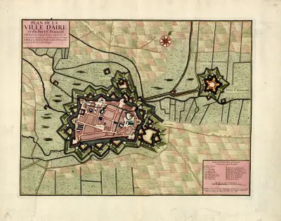 Plan de la ville d’Aire et du fort St. Francis, Anna Beek