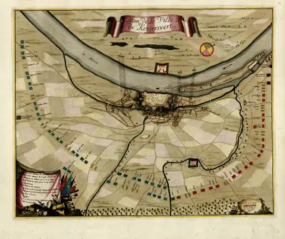 Plan de la ville de Keyserewert, Anna Beek