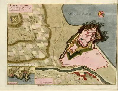 Plan de la ville et chateau de Nice av Anna Beek