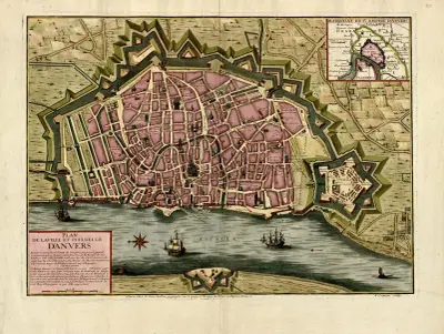 Plan de la ville et citadelle d’Anvers, Anna Beek