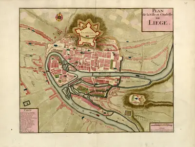 Plan de la ville et citadelle de Liege, Anna Beek