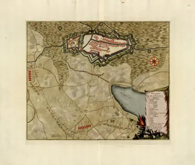 Plan et attaque la ville de St. Leeuw av Anna Beek