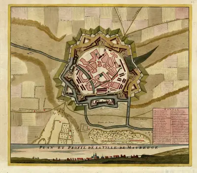 Plan et profil de la ville de Mauberge, Anna Beek