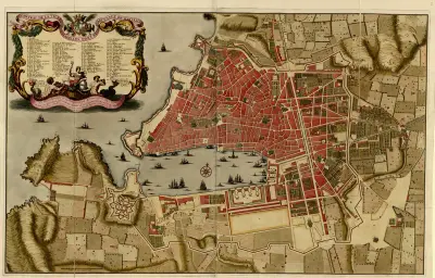 Plan geometral de la ville citadelles, port et arcenaux de Marseille av Anna Beek