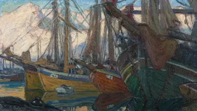 En stilla kväll. Studie från Nordnorge av Anna Boberg