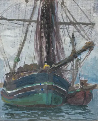 Nebel steigt aus dem Meer. Studien aus Lofoten von Anna Boberg