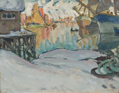 Från Svolvær hamn. Studie från Lofoten av Anna Boberg