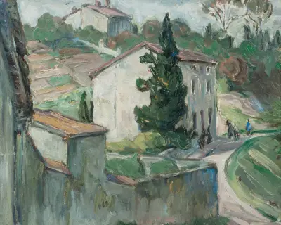 Die roten Dächer. Studie aus Südfrankreich von Anna Boberg