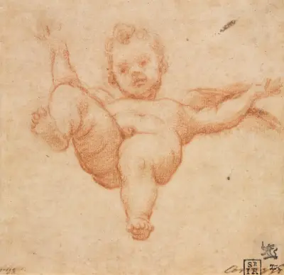 Flying Cupid av Annibale Carracci