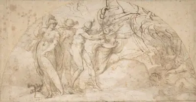 Perseus halshugger Medusa av Annibale Carracci