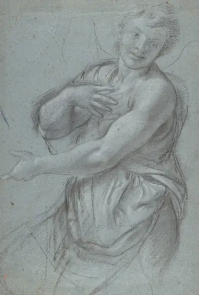 Studie av en ängel av Annibale Carracci