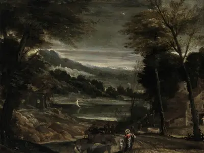 The Return from the Flight into Egypt av Annibale Carracci