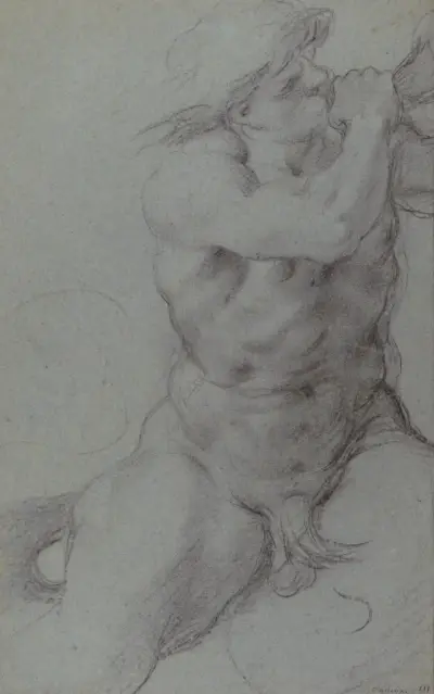 Triton blåser i snäcka av Annibale Carracci