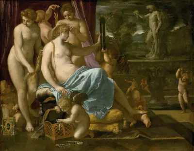 Venus Adorned By The Graces av Annibale Carracci