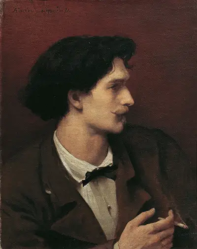 Autoportrét s cigaretou, Anselm Feuerbach
