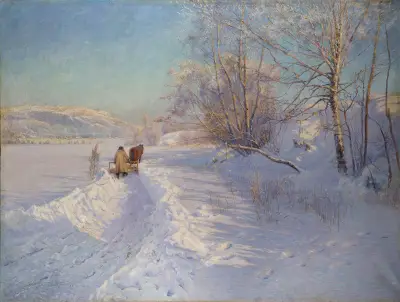 A Winter Morning after a Snowfall in Dalarna, Anshelm Schultzberg