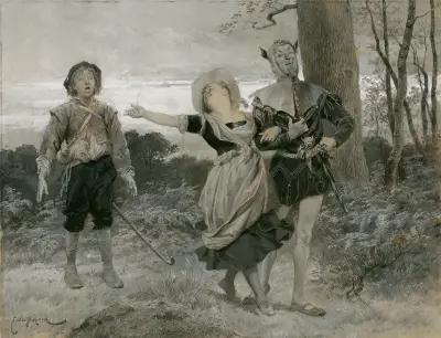 As you like it, act 5, scene 1 ‘Do, good William’ av Émile-Antoine Bayard